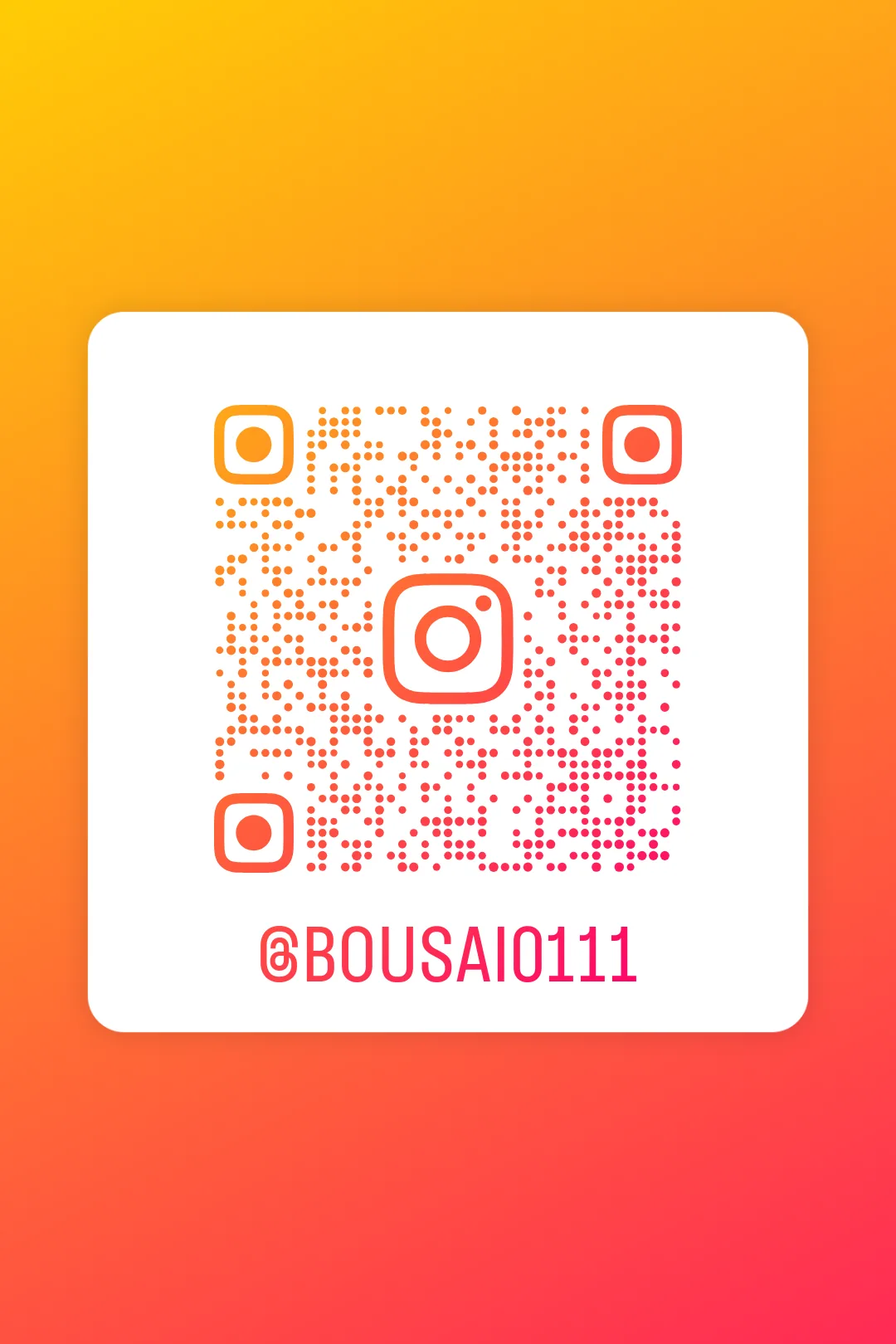 Instagram QRコード @BOUSAI0111